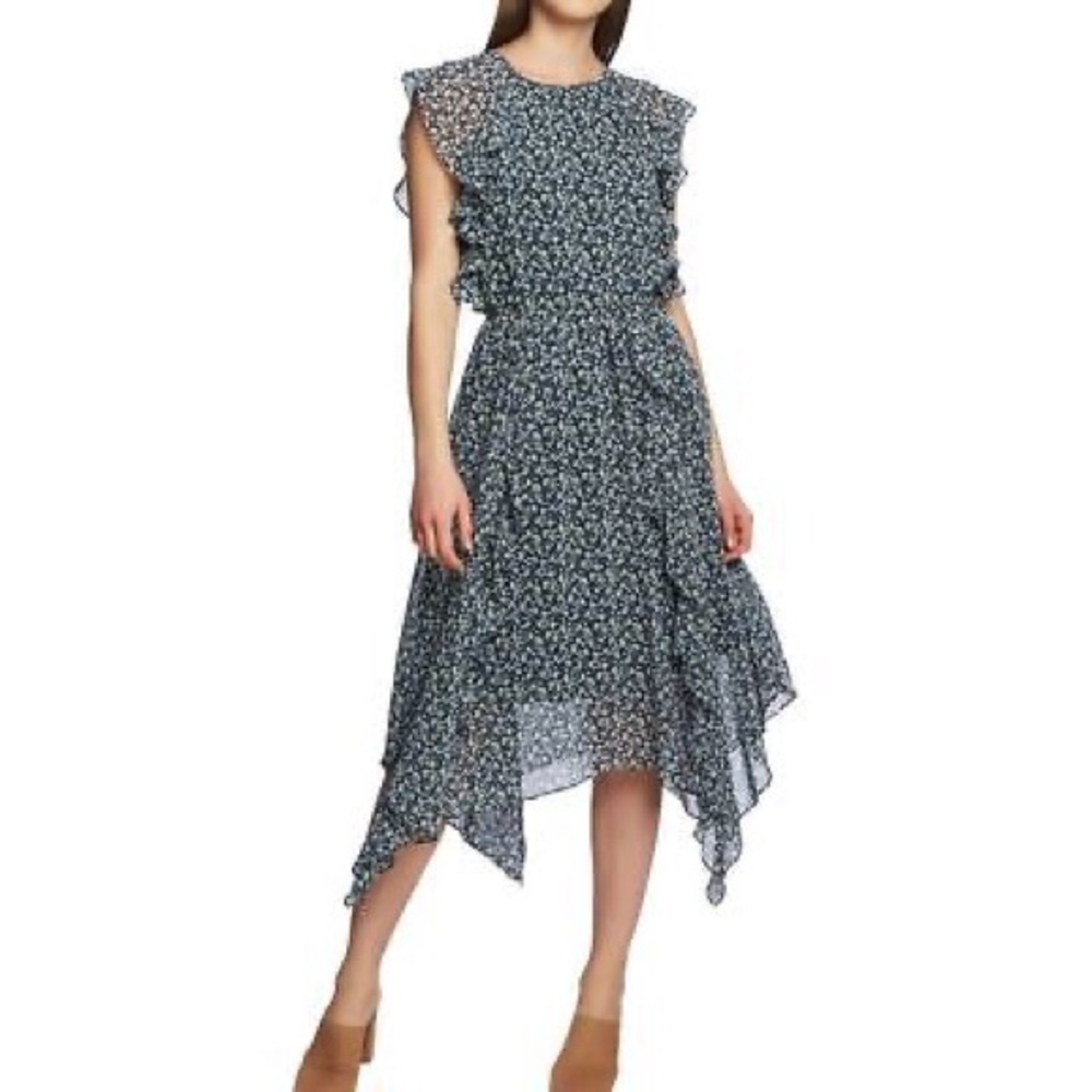 1 State floral midi dress